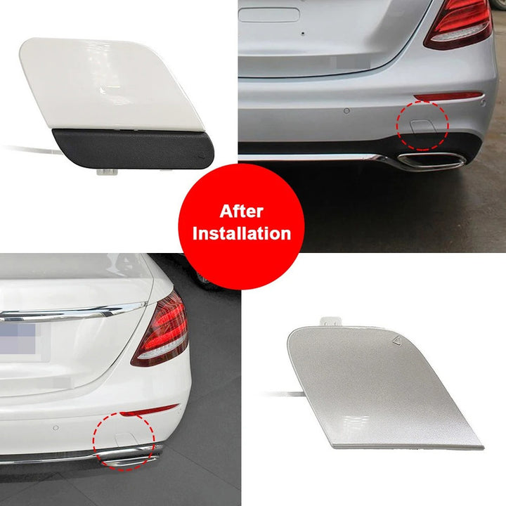 Car Craft Compatible With Mercedes Benz E Class W213 2017-2020 Rear Bumper Tow Hook Towing Tochan Trailer Cover 2138853701 Unpainted Mdoel A - CAR CRAFT INDIA