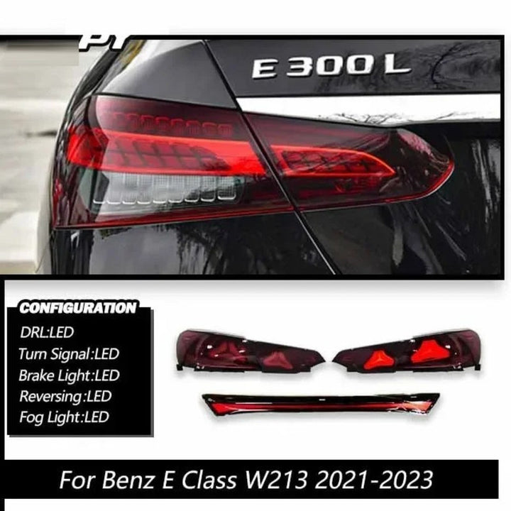 Car Craft Compatible With Mercedes Benz E Class W213 2020-2023 Upgraded Tail Light Lamp Xenon Taillight Retrofit Upgrade Modified Led Drl Hid With Centre Bar