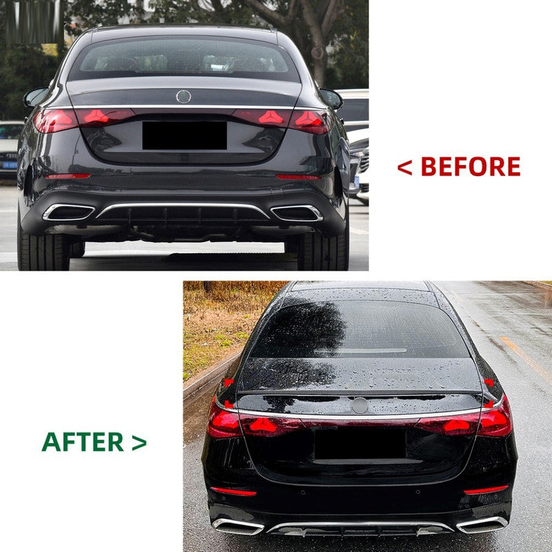 Car Craft Compatible With Mercedes Benz E Class W214 2024+ Rear Trunk Boot Wing Lip Spoiler Amg Style Carbon Fiber Look Zst-658 Cf