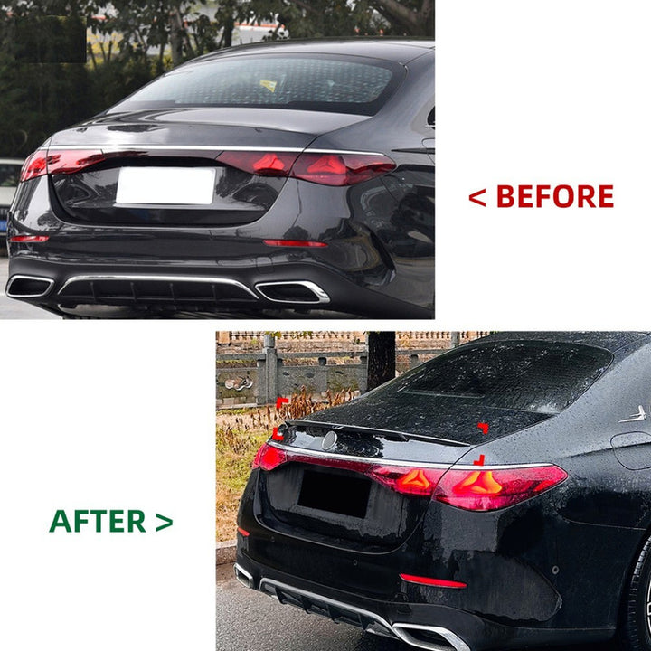 Car Craft Compatible With Mercedes Benz E Class W214 2024+ Rear Trunk Boot Wing Lip Spoiler Brabus Style Glossy Black Zst-676 Gb