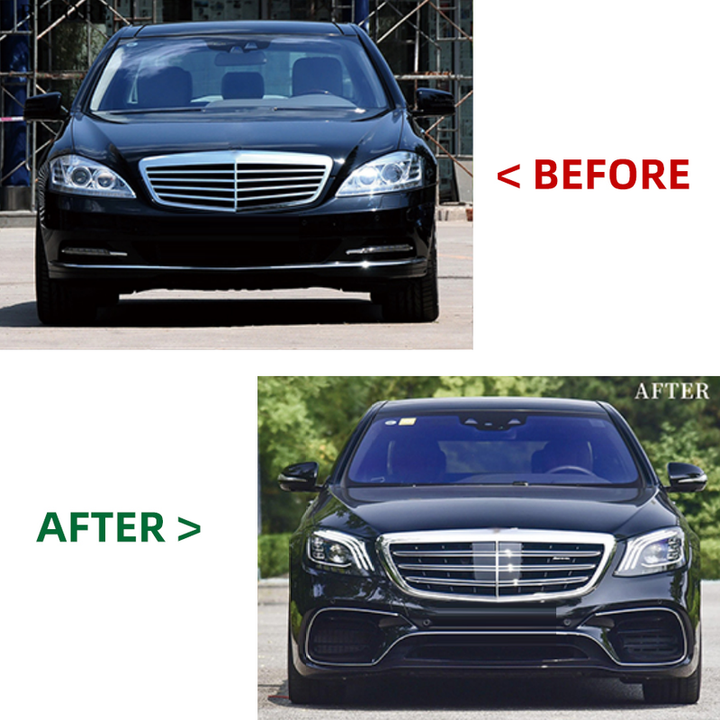 Car Craft Compatible With Mercedes Benz S Class W221 2006-2014 To W222 Lci 2018+amg S63 Upgrade Facelift Conversion Bodykit Bumper Hood Headlight Taillight