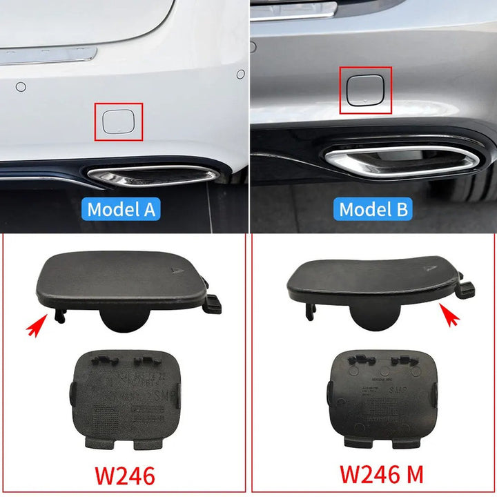 Car Craft Compatible With Mercedes Benz B Class W246 2012-2019 Rear Bumper Tow Hook Towing Tochan Trailer Cover 2468851422 Unpainted A - CAR CRAFT INDIA