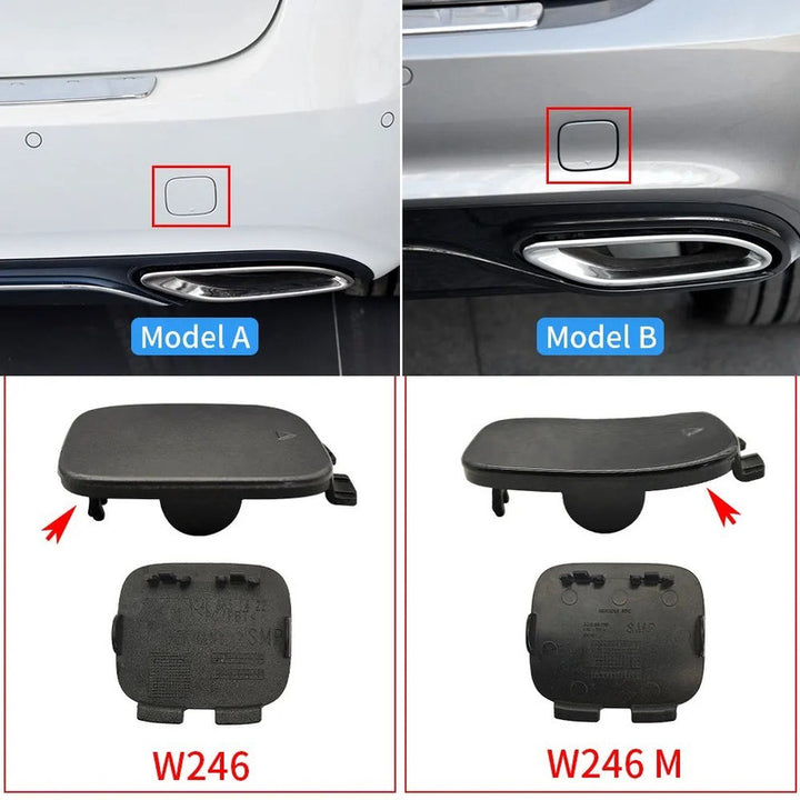 Car Craft Compatible With Mercedes Benz B Class W246 2012-2019 Rear Bumper Tow Hook Towing Tochan Trailer Cover 2468852100 Unpainted B - CAR CRAFT INDIA