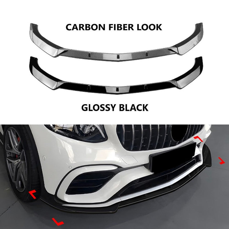 Car Craft Compatible With Mercedes Benz Glc W253 X253 2016-2019 Amg Front Bumper Lip Splitter Diffuser Skirst Flag Canard Carbon Fiber Look Zst-762 Cf