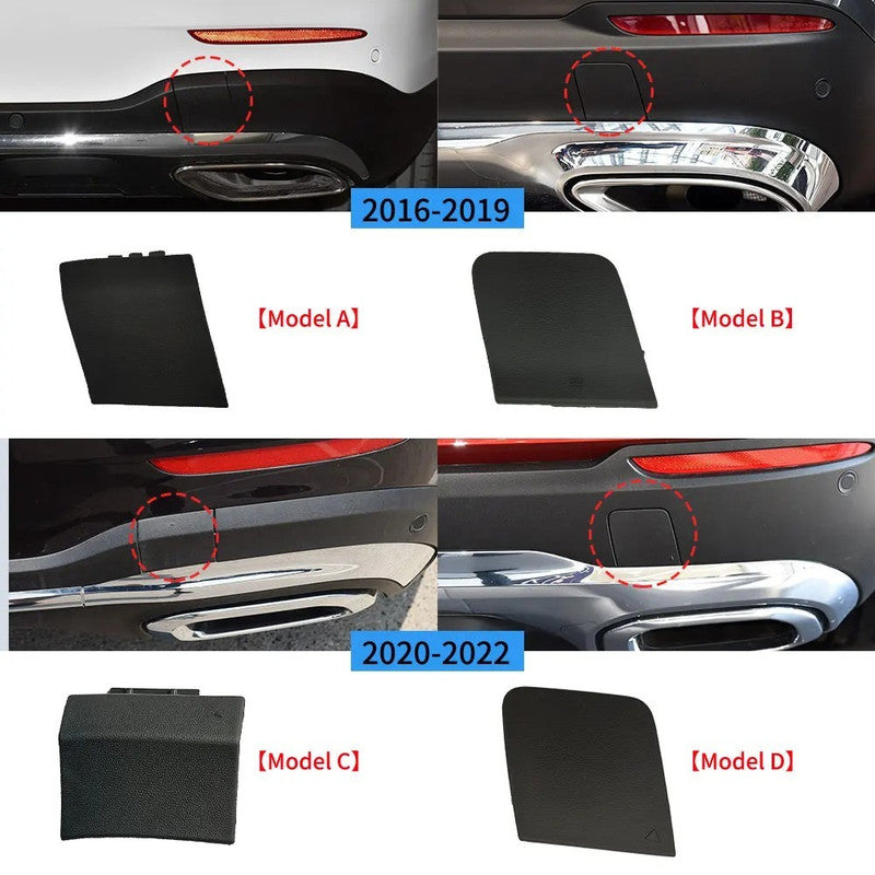 Car Craft Compatible With Mercedes Benz Glc W253 X253 2015-2019 Rear Bumper Tow Hook Towing Tochan Trailer Cover 2538850700 Unpainted A - CAR CRAFT INDIA
