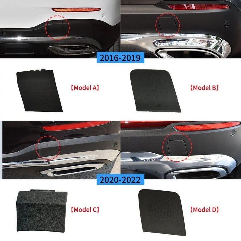 Car Craft Compatible With Mercedes Benz Glc W253 X253 2015-2019 Rear Bumper Tow Hook Towing Tochan Trailer Cover 2538850023 Unpainted B - CAR CRAFT INDIA