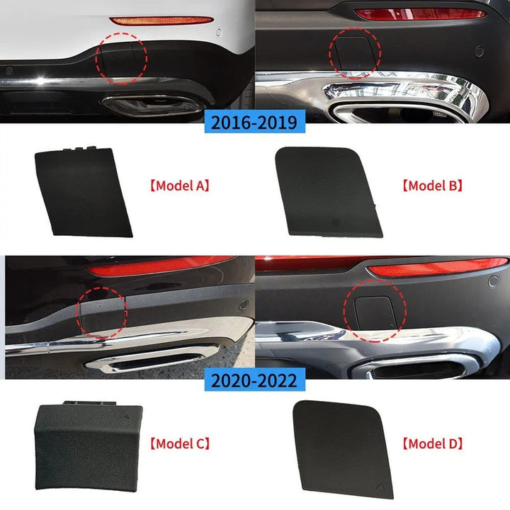 Car Craft Compatible With Mercedes Benz Glc W253 X253 2015-2019 Rear Bumper Tow Hook Towing Tochan Trailer Cover 2538850023 Unpainted B - CAR CRAFT INDIA
