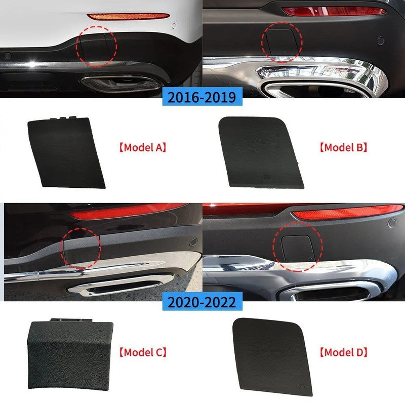 Car Craft Compatible With Mercedes Benz Glc W253 X253 2015-2019 Rear Bumper Tow Hook Towing Tochan Trailer Cover 2538851706 Unpainted C - CAR CRAFT INDIA
