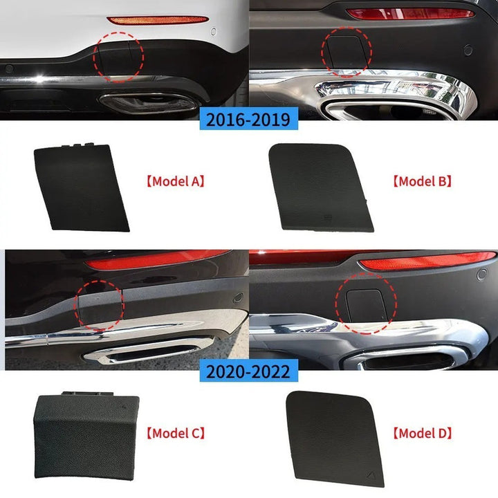 Car Craft Compatible With Mercedes Benz Glc W253 X253 2015-2019 Rear Bumper Tow Hook Towing Tochan Trailer Cover 2538851706 Unpainted C - CAR CRAFT INDIA