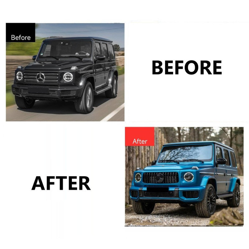 Car Craft Compatible With Mercedes Benz G Class G Wagon W463 A 2019-2024 Upgrade Facelift Convert To 2025 G63 W465 Amg G63 Bodykit Bumper