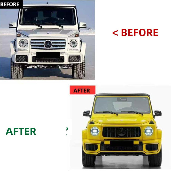 Car Craft Compatible With Mercedes Benz G Class G Wagon W463 2007-2018 To W465 2025+ Amg G63 G53 Upgrade Facelift Conversion Bodykit Bumper Hood Headlight Taillight