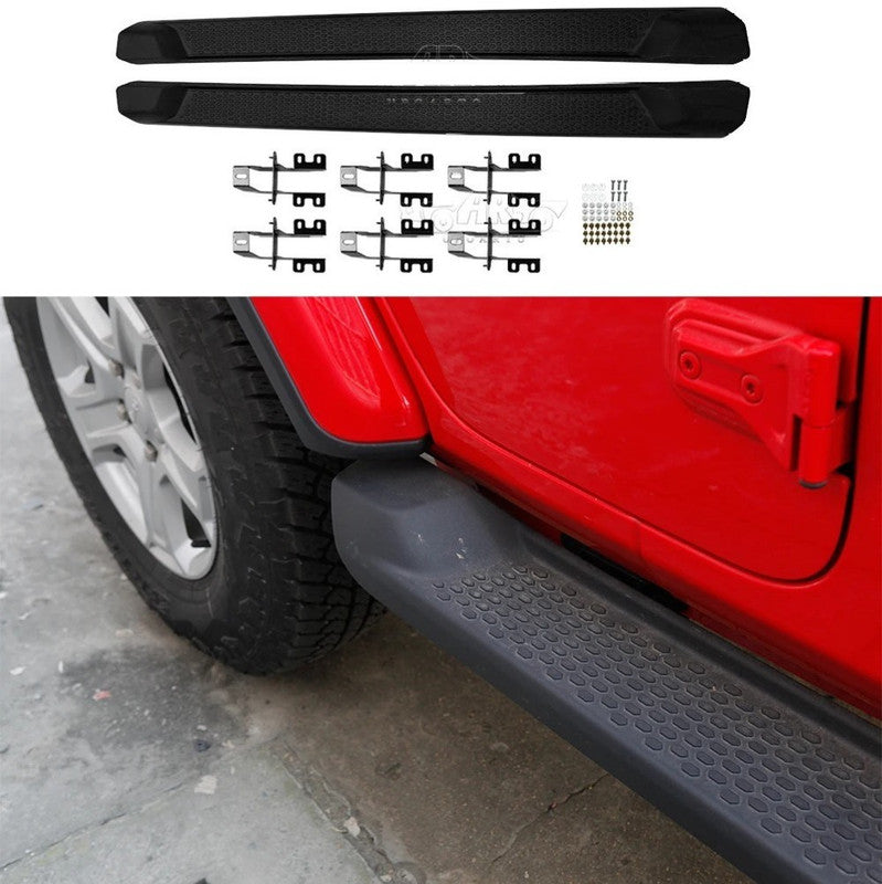 Car Craft Compatible With Jeep Wrangler Jl 4 Door 2018-2024 Car Side Step Running Boards Steel Running Board Nerf Bar Ar-jep-012 Black CC-8563 - CAR CRAFT INDIA