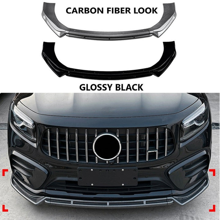 Car Craft Compatible With Mercedes Benz Glb Class X247 Facelift 2024+ Glb220 Glb35 Amg Front Bumper Lip Skirt Splitter Spoiler Zst-1039 Glossy Black