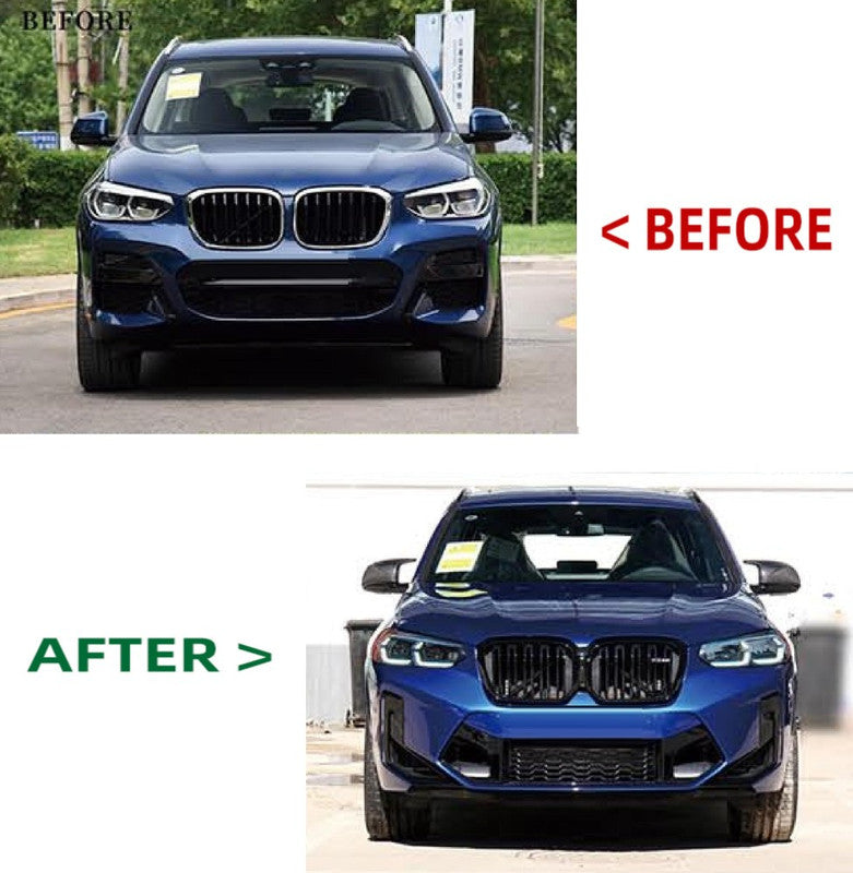 Car Craft Compatible With Bmw X3 G01 2018-2021 To G01 Lci F97 2022+ M Sports X3m Upgrade Facelift Conversion Bodykit Bumper Headlight Taillight