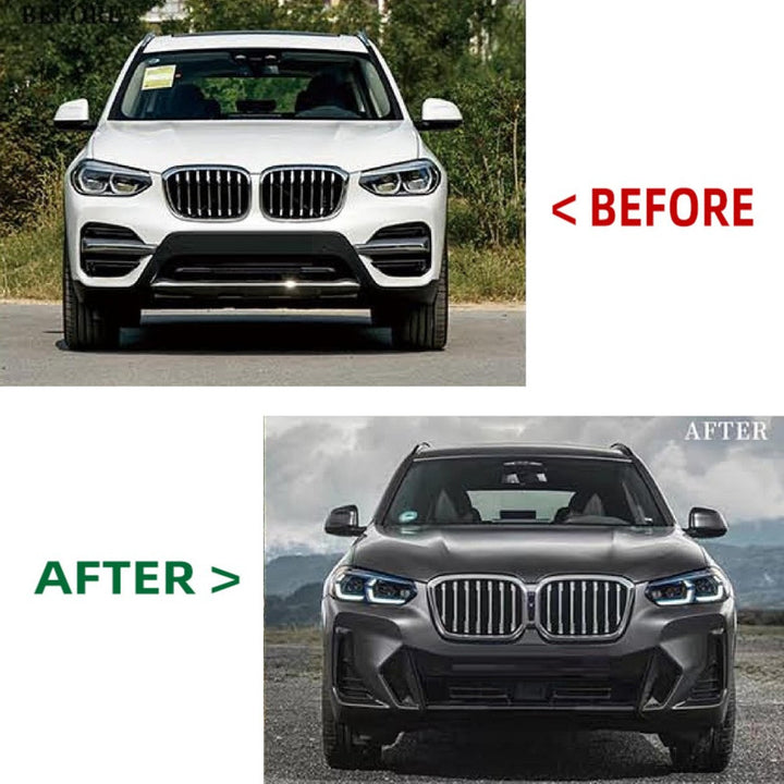 Car Craft Compatible With Bmw X3 G01 2018-2021 To G01 Lci F97 2022+ M Sports Mt M Mtech Upgrade Facelift Conversion Bodykit Bumper Headlight Taillight