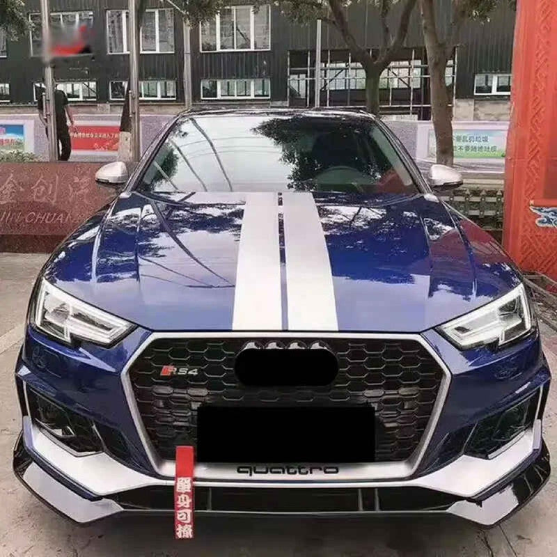 Car Craft Compatible With Audi A4 B9 2017-2020 Upgraded Facelift Convert To Rs4 S4 Sport Bodykit Bumper Grill Exhaust Pipr Tip Diffuser Front Rear Lip Fog Grill Skirt Trim Side Skirt A4-032 Gc