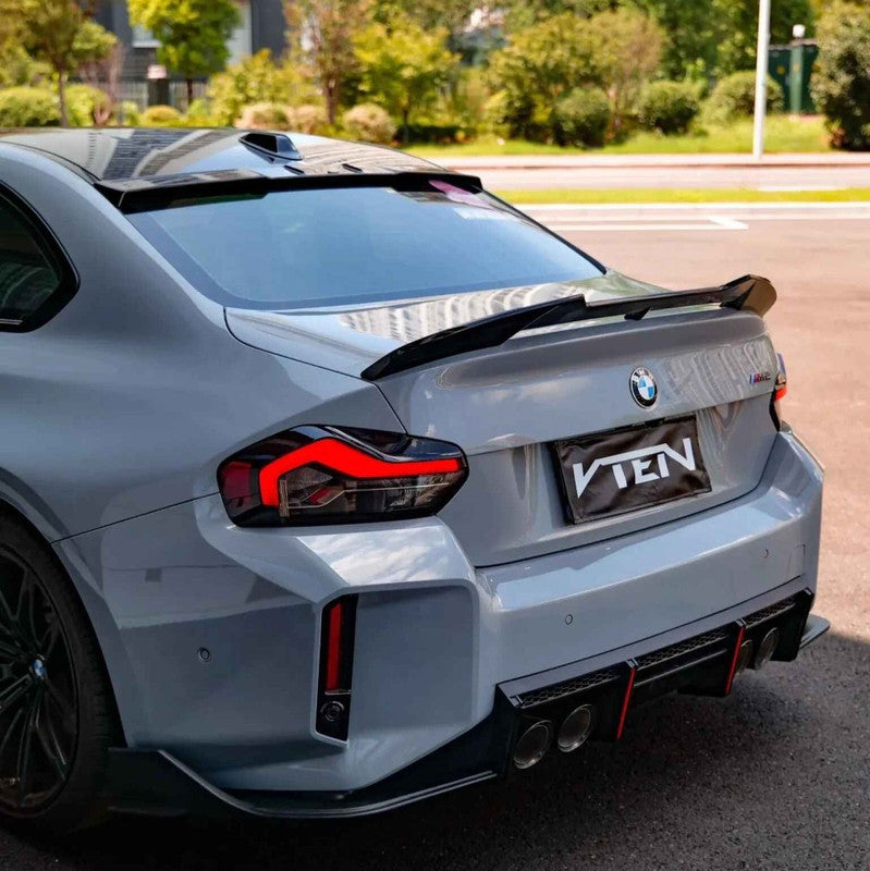 Car Craft Compatible With Bmw 2 Series G87 M2 2022-2026 Vten V Ten Bodykit Trunk Wing Roof Spoiler Splitter Front Rear After Lip Diffuser Side Skirt Cannard Trim Set