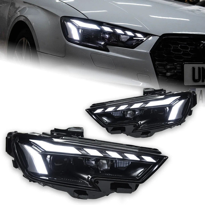 Car Craft Compatible With Audi A3 2017-2021 Xenon Car Front Upgraded Head Light Lamp Xenon Headlight Retrofit Upgrade Modified Led Drl Hid Matrix Style