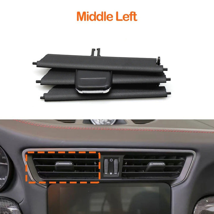 Car Craft Compatible With Porsche Carrera 991 2012-2018 Gt2 Gt3 991 2013-2020 Turbo 991 2014-2019 Targa 991 2014-2019 Dashboard Air Conditioning Ac Vent Grille Repair Kit Middle Left 99155214100-ml