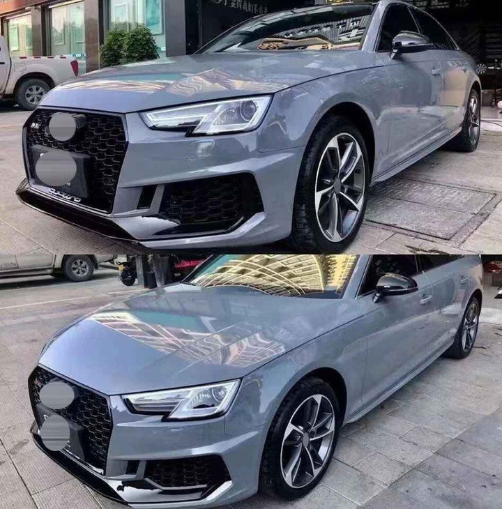 Car Craft Compatible With Audi A4 B9 S4 2017-2019 Upgrade Facelift Convert To 2017 Style Rs4 Sport Bodykit Bumper Grill Lip Trim Skirt Front