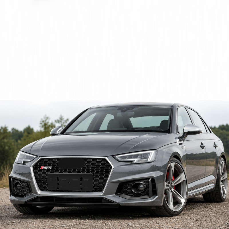 Car Craft Compatible With Audi A4 B9 2017-2020 Upgraded Rs4 Front Bumper Fog Lamp Light Grill Cover With Light Acc A4-019 Gc