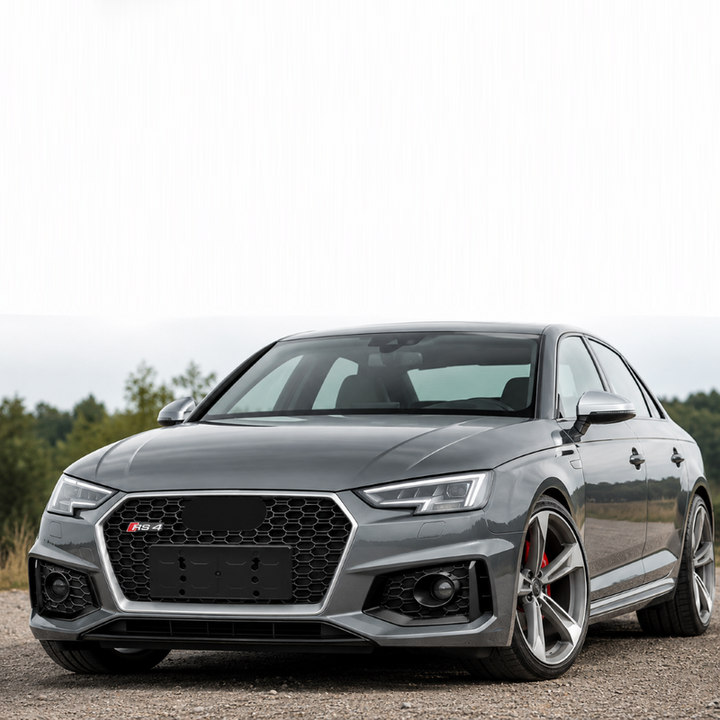 Car Craft Compatible With Audi A4 B9 2017-2020 Upgraded Rs4 Front Bumper Fog Lamp Light Grill Cover With Light Acc A4-019 Gc
