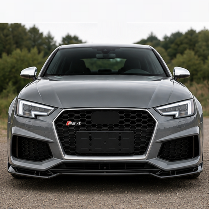 Car Craft Compatible With Audi A4 B9 2017-2020 Rs4 Front Bumper Lip Splitter Skirt Trim A4-021 022 Gc
