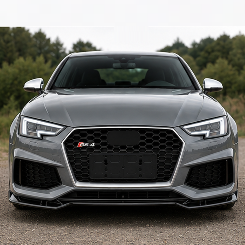 Car Craft Compatible With Audi A4 B9 2017-2020 Rs4 Front Bumper Lip Splitter Skirt Trim A4-023 024 GC