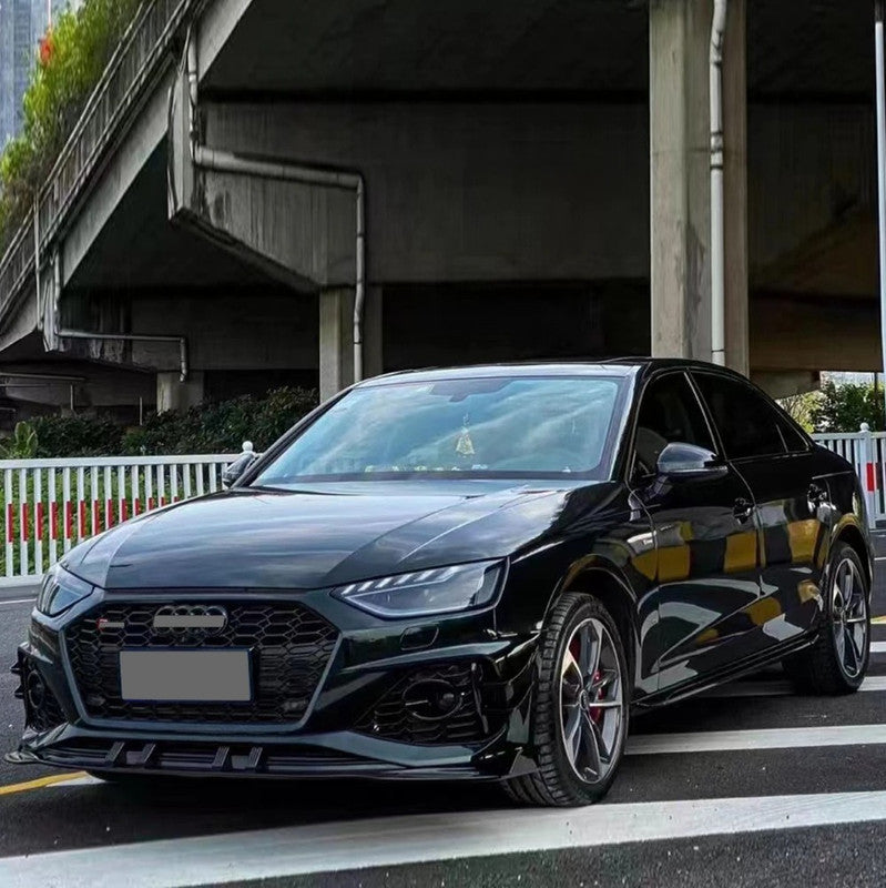 Car Craft Compatible With Audi A4 B9.5 2021+ Front Bumper Lip Splitter Skirt Trim For Rs4 Model A4-041/042 Gc CC-10833