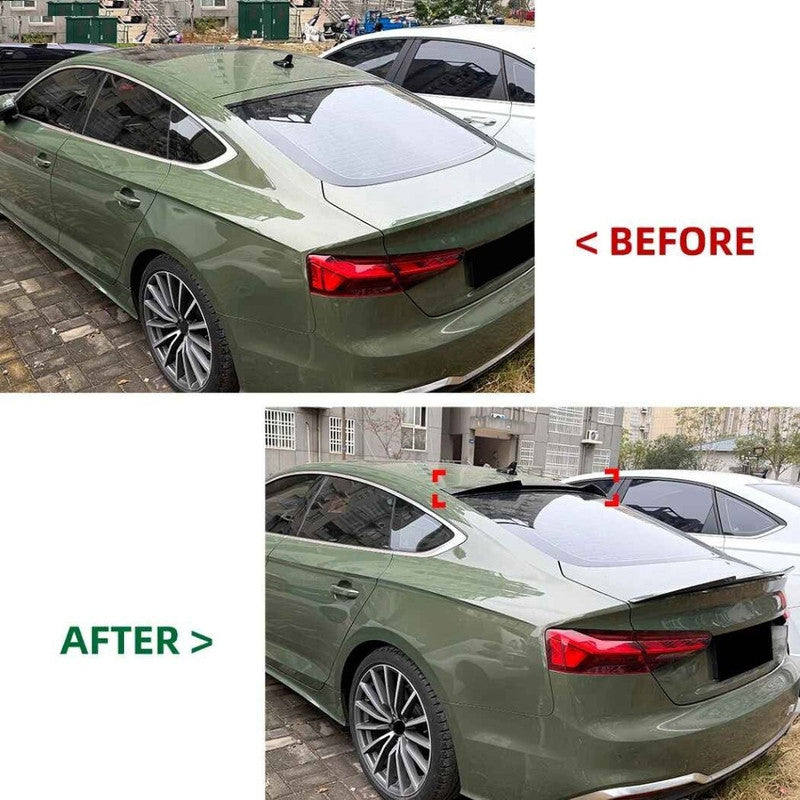 Car Craft Compatible With Audi A5 S5 Rs5 F5 4 Doors Sportback 2017-2024 Rear Trunk Wing Boot Lip Roof Spoiler Zst-1453 Cf Carbon Fiber Look