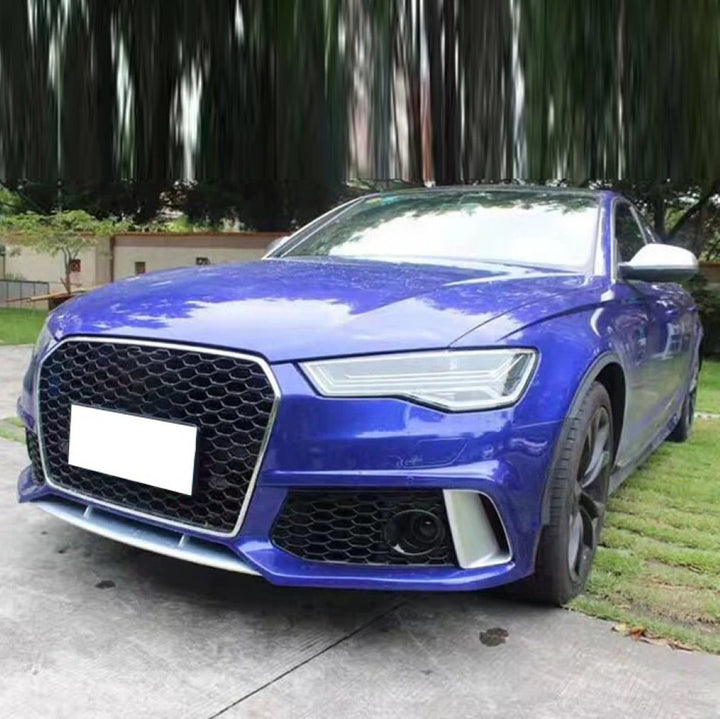 Car Craft Compatible With Audi A6 2016-2018 Upgrade Facelift Convert To Rs6 Bodykit Bumper Grill Fog Gril Trim Skirt Rsu