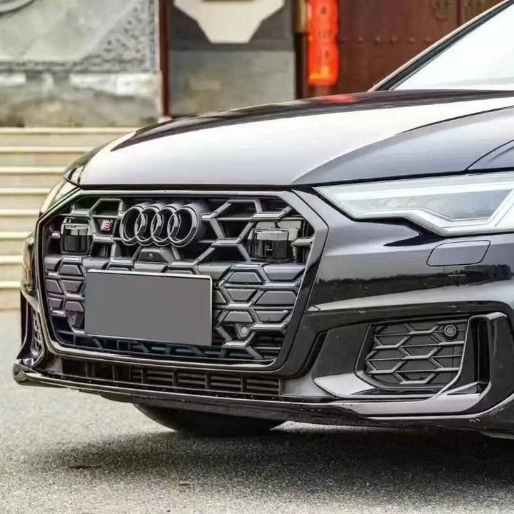 Car Craft Compatible With Audi A6 S6 Rs6 C8 2019-2023 Front Rs6 Sport Bumper Upgraded Show Honeycomb Style Grill Mesh Rsu Dlw0601070878 Bl Black - CAR CRAFT INDIA