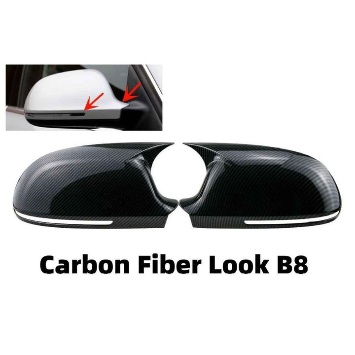 Car Craft Compatible With Audi A4 S4 2008-2009 A5 S5 2007-2009 A6 S6 2008-2011 A8 S8 2008-2010 Q3 Sq3 2012-2015 A3 2008-2010 Side Rear View Case Wing Cap Shell Housing Mirror Covers 3m Tape Pasting Style Carbon Fiber Look