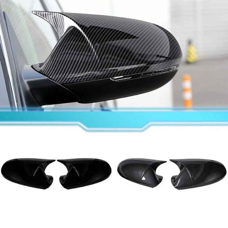 Car Craft Compatible With Audi A6 C7 S6 Rs6 2012-2018 Side Rear View Case Wing Cap Shell Housing Mirror Covers 3m Tape Pasting Style Glossy Black CC-11512