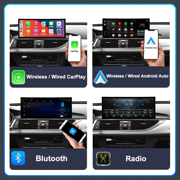 Car Craft Compatible With Audi A6 C7 A7 2012-2018 Digital Infotaiment Touch Screen Android Multimedia Player Gps Navigation Radio Carplay Android Auto 12.3 Inch Android 13, 8 Core 4gb+64gb Storage