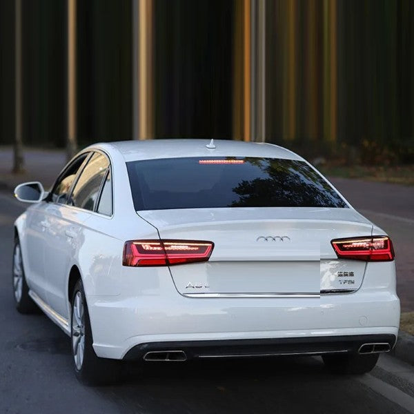 Car Craft Compatible With Audi A6 C7 2011-2016 Car Rear Upgraded Tail Light Lamp Xenon Taillight Retrofit Upgrade Modified Led Drl Hid Light Matrix Style SMOKE - CAR CRAFT INDIA