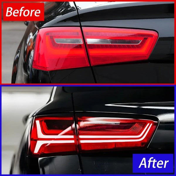 Car Craft Compatible With Audi A6 C7 2011-2016 Car Rear Upgraded Tail Light Lamp Xenon Taillight Retrofit Upgrade Modified Led Drl Hid Light Matrix Style - CAR CRAFT INDIA
