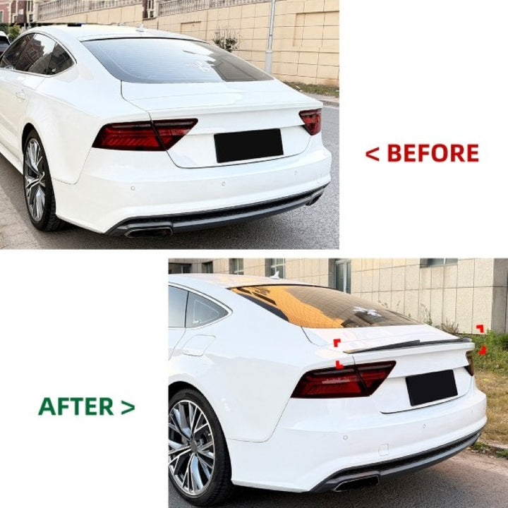 Car Craft Compatible With Audi A7 S7 Rs7 2011-2017 Rear Trunk Wing Boot Roof Lip Spoiler Zst-1432 Gb Glossy Black - CAR CRAFT INDIA