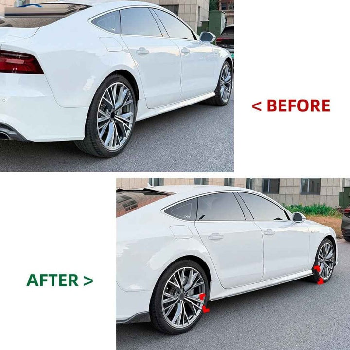 Car Craft Compatible With Audi A7 S7 C7 2011-2017 Car Side Skirts Splitter Running Board Trim Zst-1447 Gb Glossy Black - CAR CRAFT INDIA