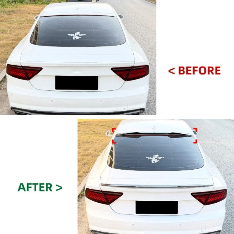 Car Craft Compatible With Audi A7 S7 Rs7 2011-2017 Rear Trunk Wing Boot Roof Lip Spoiler Zst-1431 Adi-042 Gb Carbon Fiber Look - CAR CRAFT INDIA