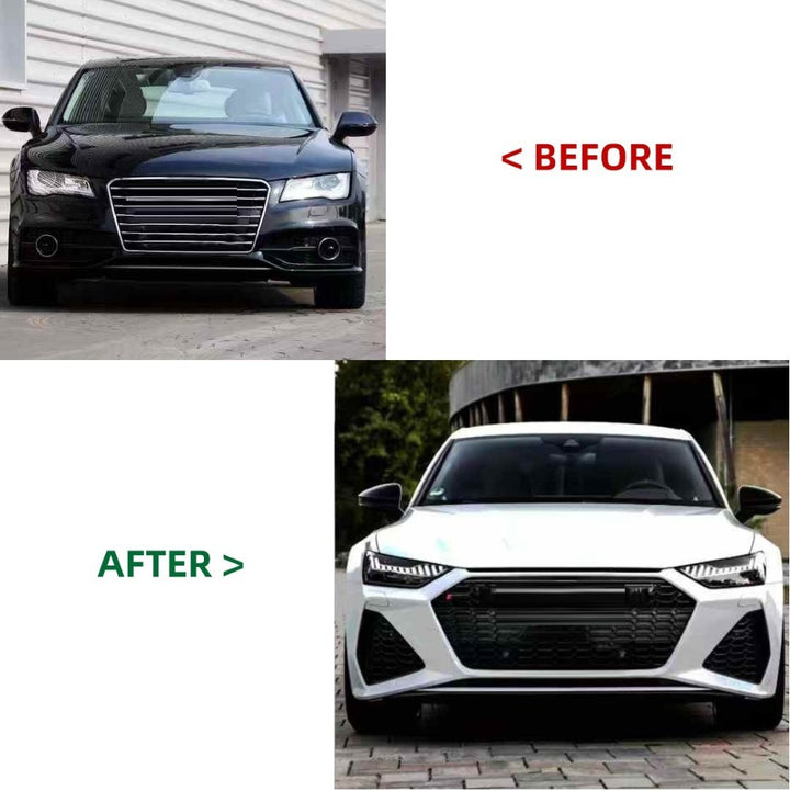 Car Craft Compatible With Audi A7 2011-2018 To 2019-2025 Upgrade Facelift Conversion Hood Fender Bodykit Bumper Headlight Taillight CC-7952 - CAR CRAFT INDIA