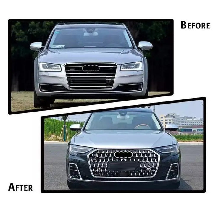 Car Craft Compatible With Audi A8 D4 2010-2017 To 2018+ Horch D5pa Upgrade Facelift Matrix Conversion Bodykit Bumper Hood Trunk Headlight Taillight CC-6318
