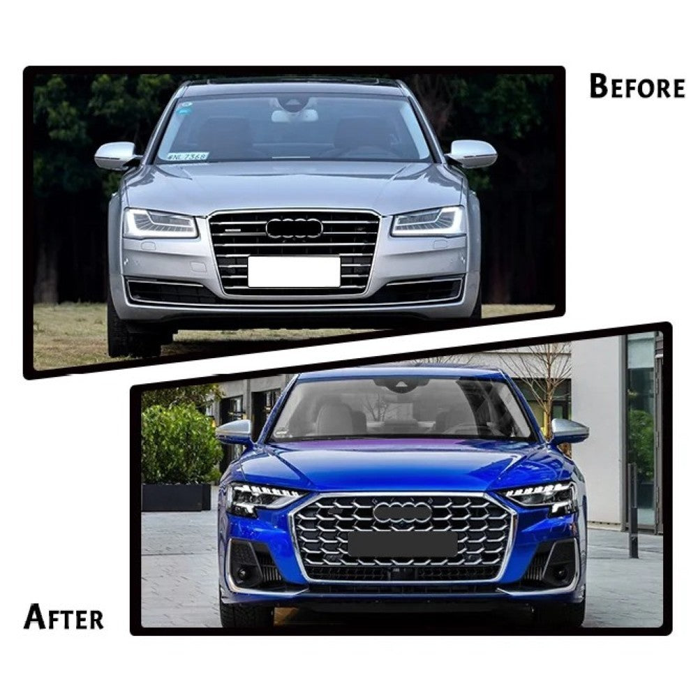 Car Craft Compatible With Audi A8 D4 2010-2017 To 2018+ S8 D5pa Upgrade Facelift Matrix Conversion Bodykit Bumper Hood Trunk Headlight Taillight CC-6317
