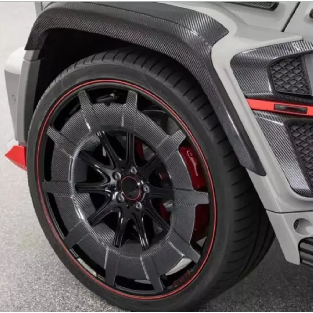 Car Craft Compatible With Mercedes G Class Glc Gle Gls G Wagon W464 W463 W465 W254 X254 W166 X166 W167 X167 Forged Alloy Wheel Macwheel Rim Brabus Bbs Style Front 22x10.5 Rear 22x11.5 Et Front 50 Rear 47 Pcd 5/112 Cb 66.6 22 Inch Real Dry Carbon Fiber