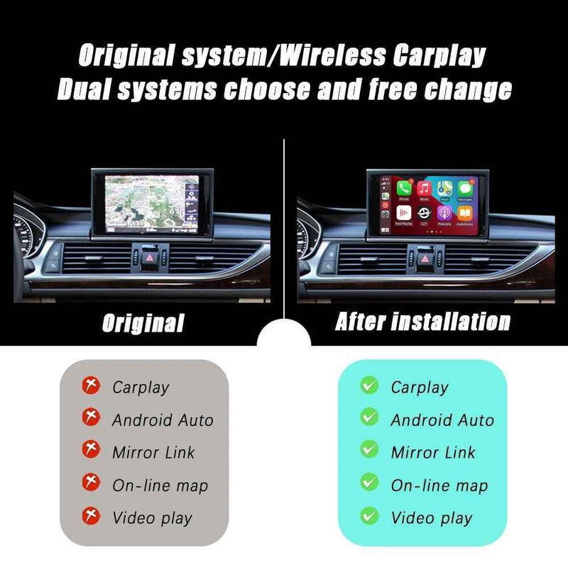 Car Craft Compatible With Audi Q3 2018+ 3 Icons Upgrade To Wireless Apple Carplay Android Auto Adapter Carplay Box With Screeen Mirror Link Google Maps Mib3 Q3 2018 - CAR CRAFT INDIA