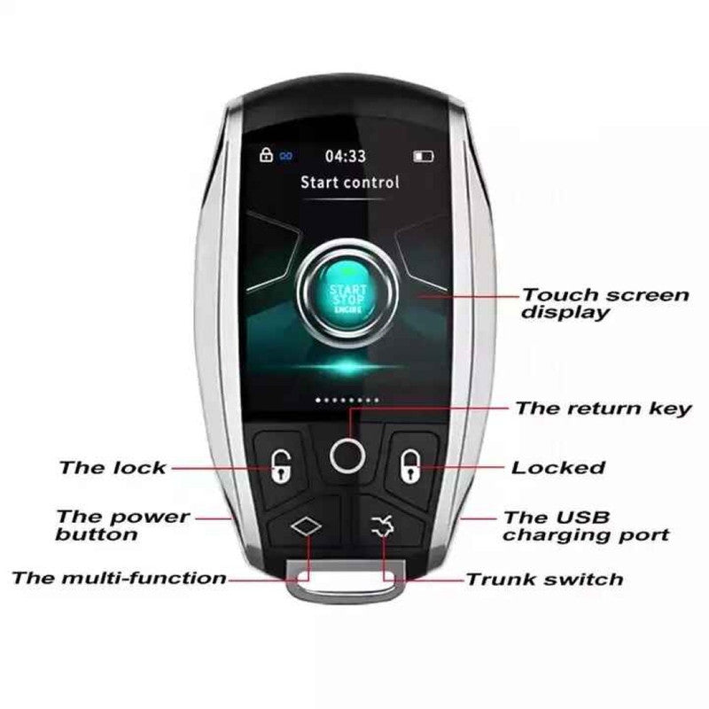 Car Craft Compatible With Audi Bmw Mercedes Jaguar Range Rover Porsche Volkswagen Skoda Volvo Nissan Jeep Maruti Toyota Hyndai Bentley Ferrari Lamborghini Mini Cooper Lcd Led Smart Keyless Key Tk980