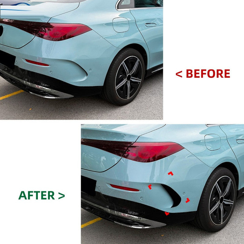 Car Craft Compatible With Mercedes Benz Cla C174 C178 2026+ Amg Line Rear Bumper Flag Vent  Splitter Skirt Trim Canard  Zst-1571 Cf Carbon Fiber Look Black CC-10947