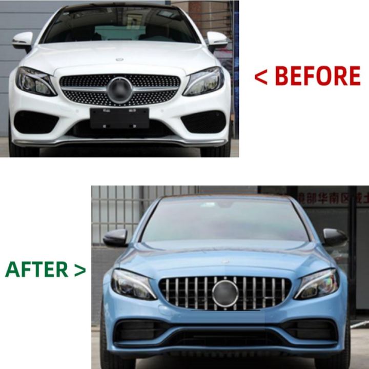 Car Craft Compatible With Mercedes Benz C Class Coupe C205 2016-2021 Upgrade Facelift Convert To C63amg Amg Bodykit Front Rear Bumper Diffuser Exhaust Tip CC-9657 - CAR CRAFT INDIA