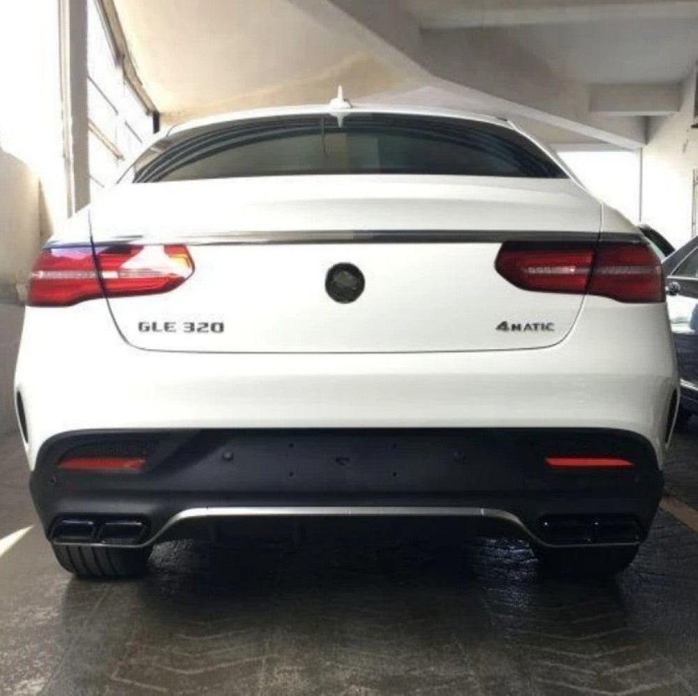 Car Craft Compatible With Mercedes Benz Gle Class C292 W292 W166 Coupe 2016-2019 Gle63 Rear After Amg Bumper Lip Diffuser Skirts Splitter With Exhaust Tips CC-7953 - CAR CRAFT INDIA