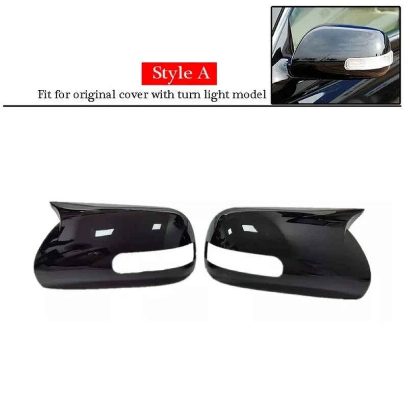 Car Craft Compatible With Toyota Camry Xv40 Mark X Reiz 2005-2011 Side Rear View Case Wing Cap Shell Housing Mirror Covers 3m Tape Pasting Style Glossy Black Usa CC-11520